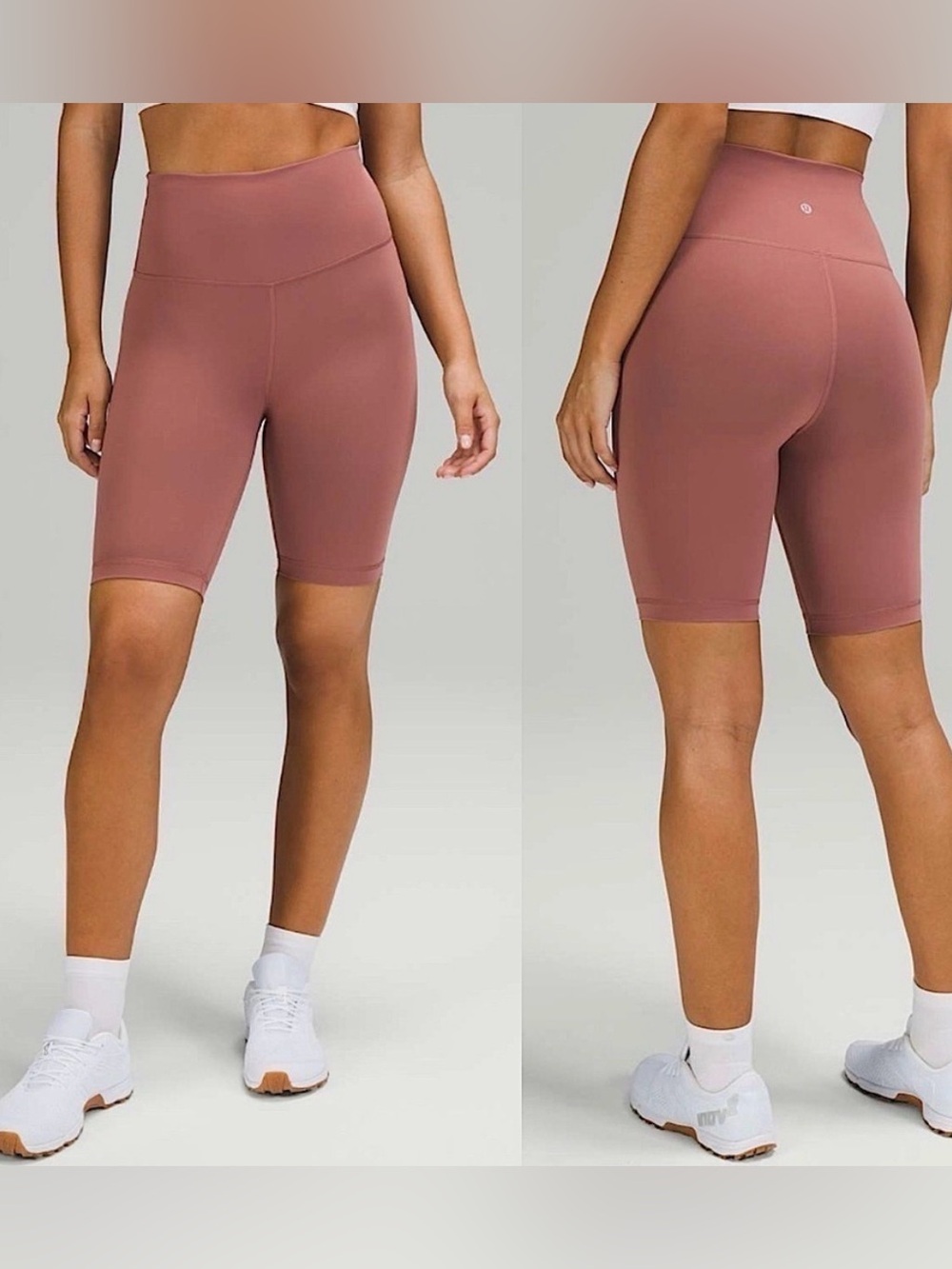 Lululemon Bike Shorts Wunder Train HR 8" Inseam Size 4 Dusty‎ Rose Gym Yoga Run